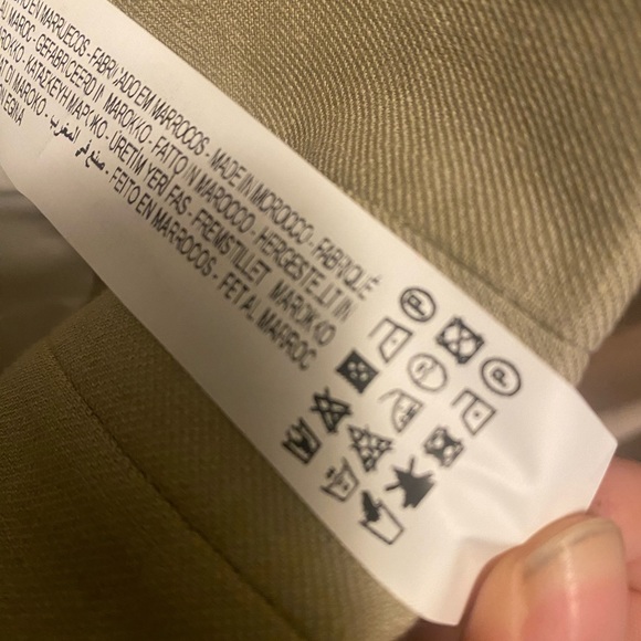 Zara Beige High Waisted Pencil Mini Skirt with Pockets - Picture 5 of 5